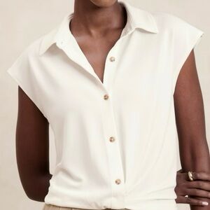 Banana Republic Factory Collared Crop Top